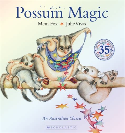 Book immersed in possum magic